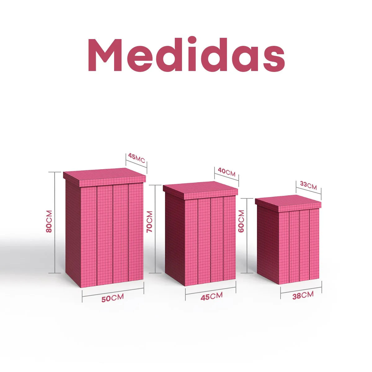 Trio de mesa ripada