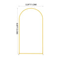 Gold Wedding Arch Backdrop Frame for Party Reusable Balloon Stand for Bridal Shower Birthday Ceremony Garden Decor 6/6.6/7.2FT