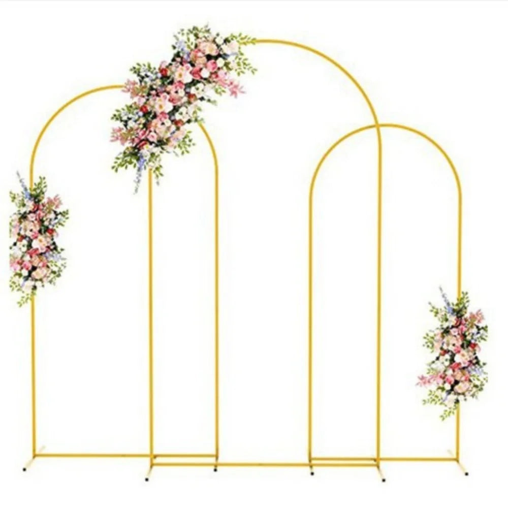 Premium Iron Wedding Arch,Stable & Protective Design,3 Size,Balloon Arch For Wedding Birthday Party Holiday Decoration, Event Metal Arch For Wedding Backdrop