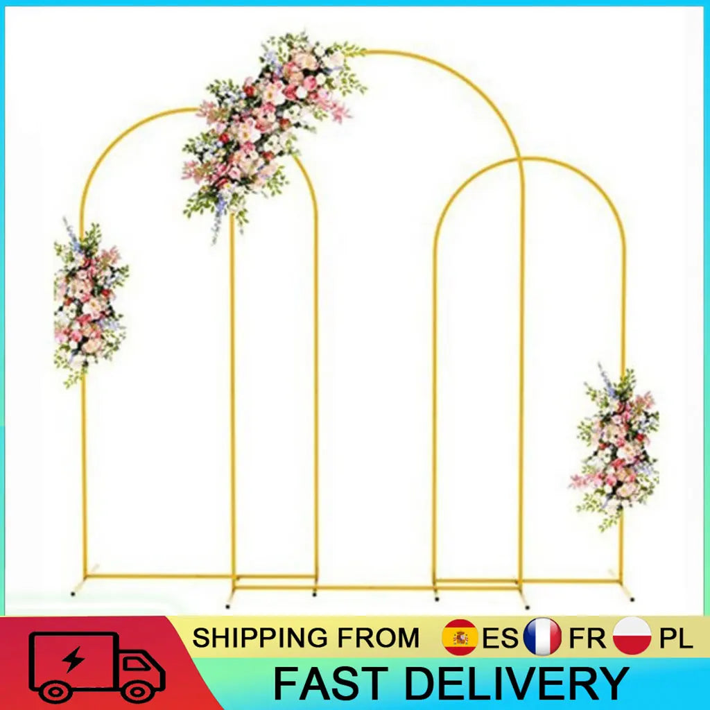 Premium Iron Wedding Arch,Stable & Protective Design,3 Size,Balloon Arch For Wedding Birthday Party Holiday Decoration, Event Metal Arch For Wedding Backdrop