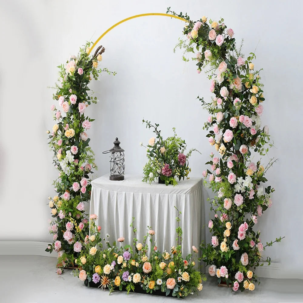 Premium Iron Wedding Arch,Stable & Protective Design,3 Size,Balloon Arch For Wedding Birthday Party Holiday Decoration, Event Metal Arch For Wedding Backdrop