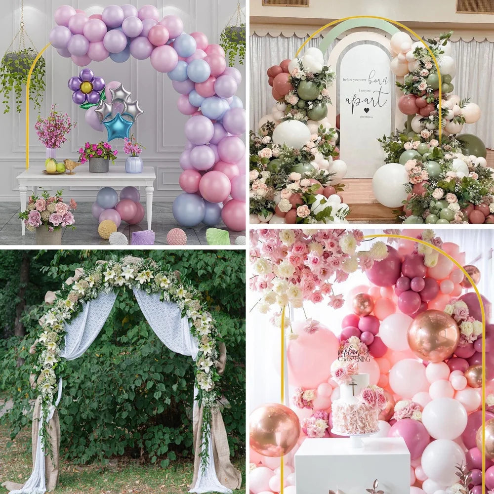 Premium Iron Wedding Arch,Stable & Protective Design,3 Size,Balloon Arch For Wedding Birthday Party Holiday Decoration, Event Metal Arch For Wedding Backdrop
