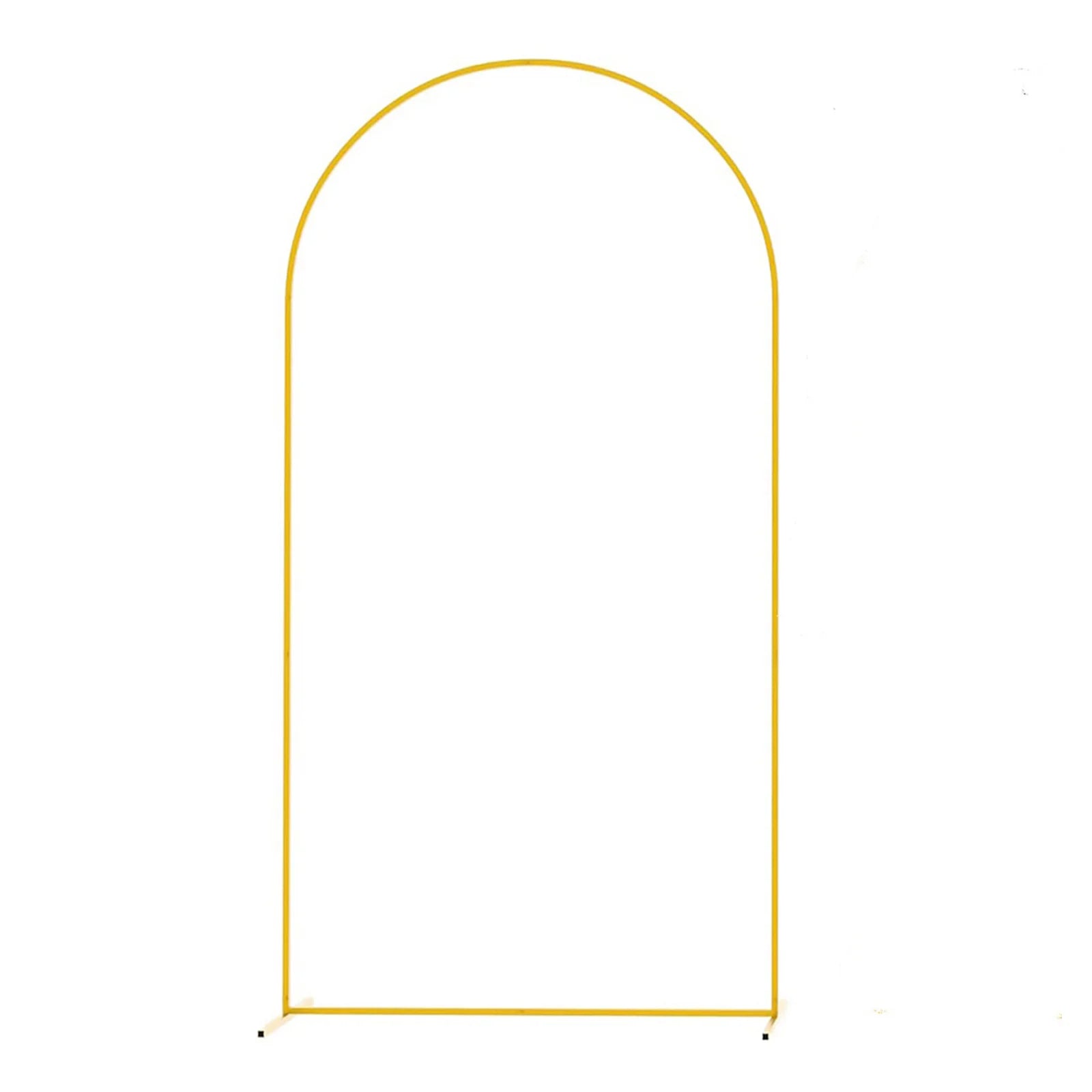 Gold Wedding Arch Backdrop Frame for Party Reusable Balloon Stand for Bridal Shower Birthday Ceremony Garden Decor 6/6.6/7.2FT