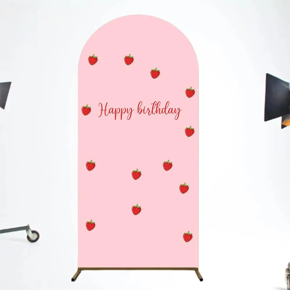 VIKAMA Party Cartoon Arch Background Party Background Elastic Fabric Baby Birthday Party Wedding Photography Props