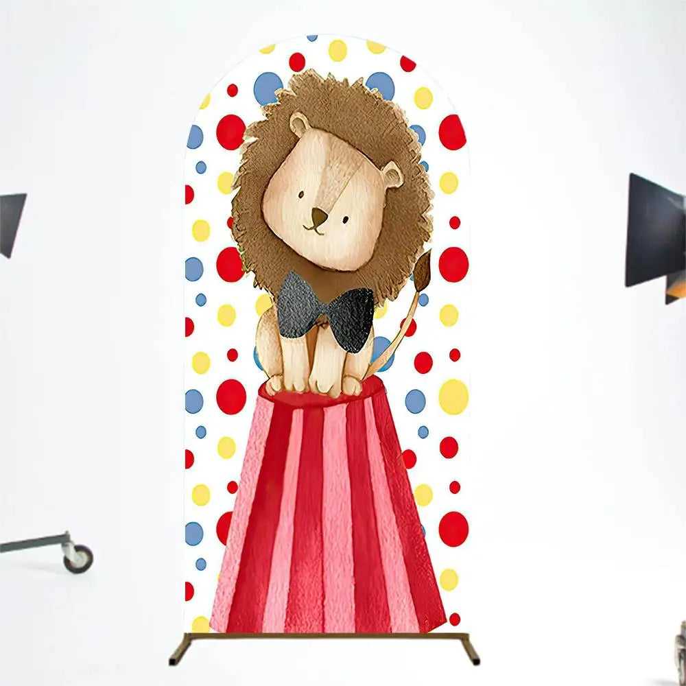VIKAMA Party Cartoon Arch Background Party Background Elastic Fabric Baby Birthday Party Wedding Photography Props