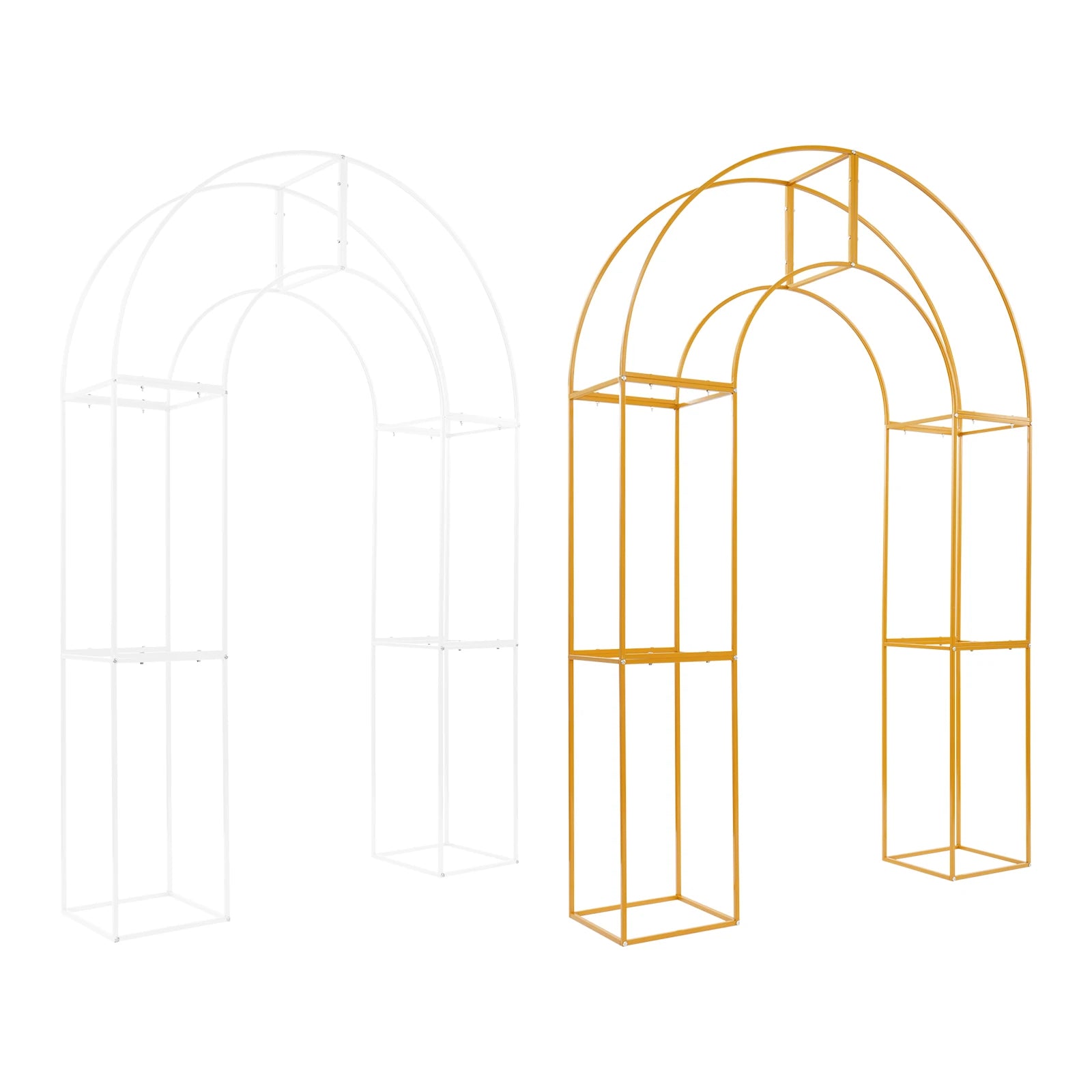 Three-dimensional Arch Wedding Stand, 1.5*2.3m Backdrop Flowers Frame, Free Standing Wedding Party Arch For Weddings, Parties