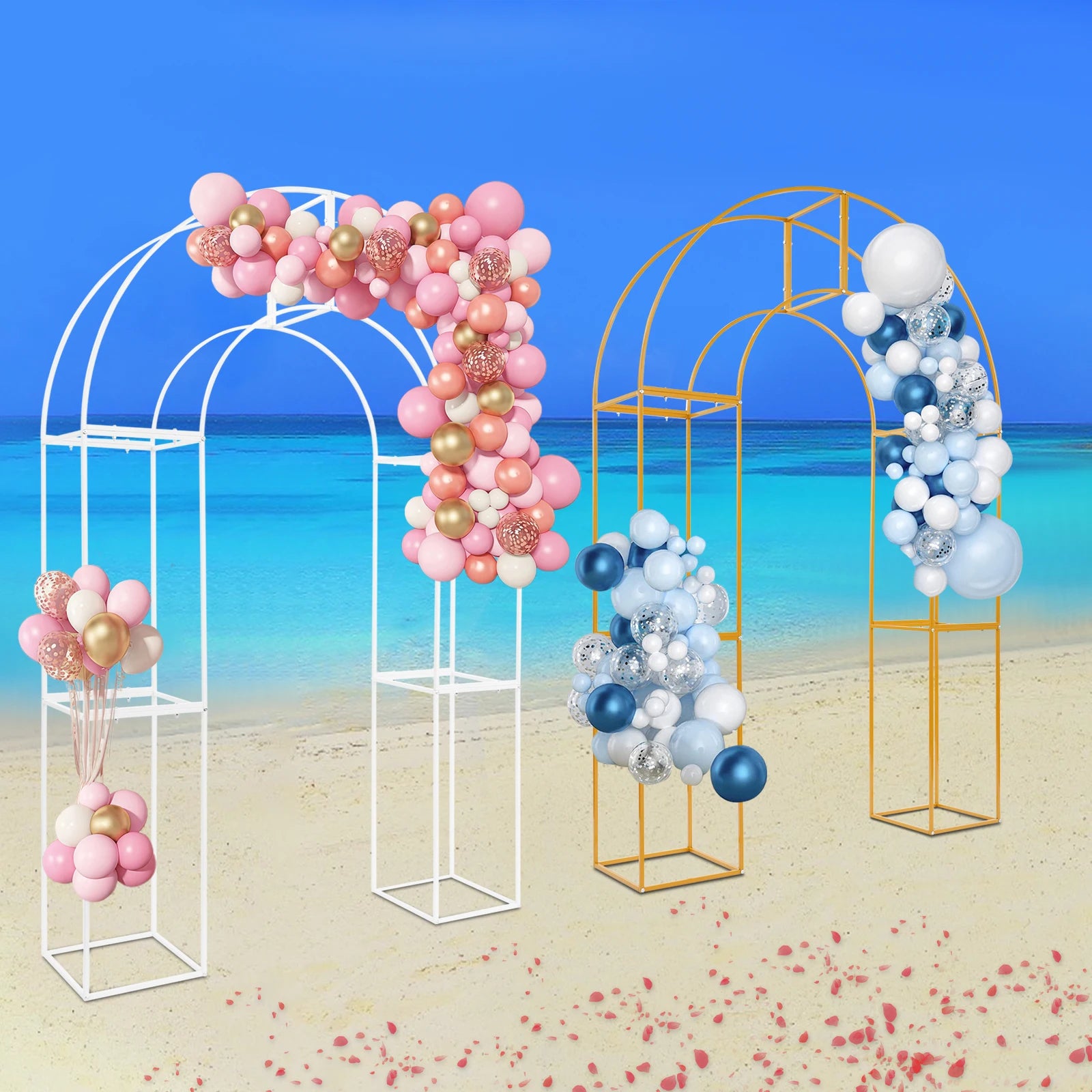 Three-dimensional Arch Wedding Stand, 1.5*2.3m Backdrop Flowers Frame, Free Standing Wedding Party Arch For Weddings, Parties