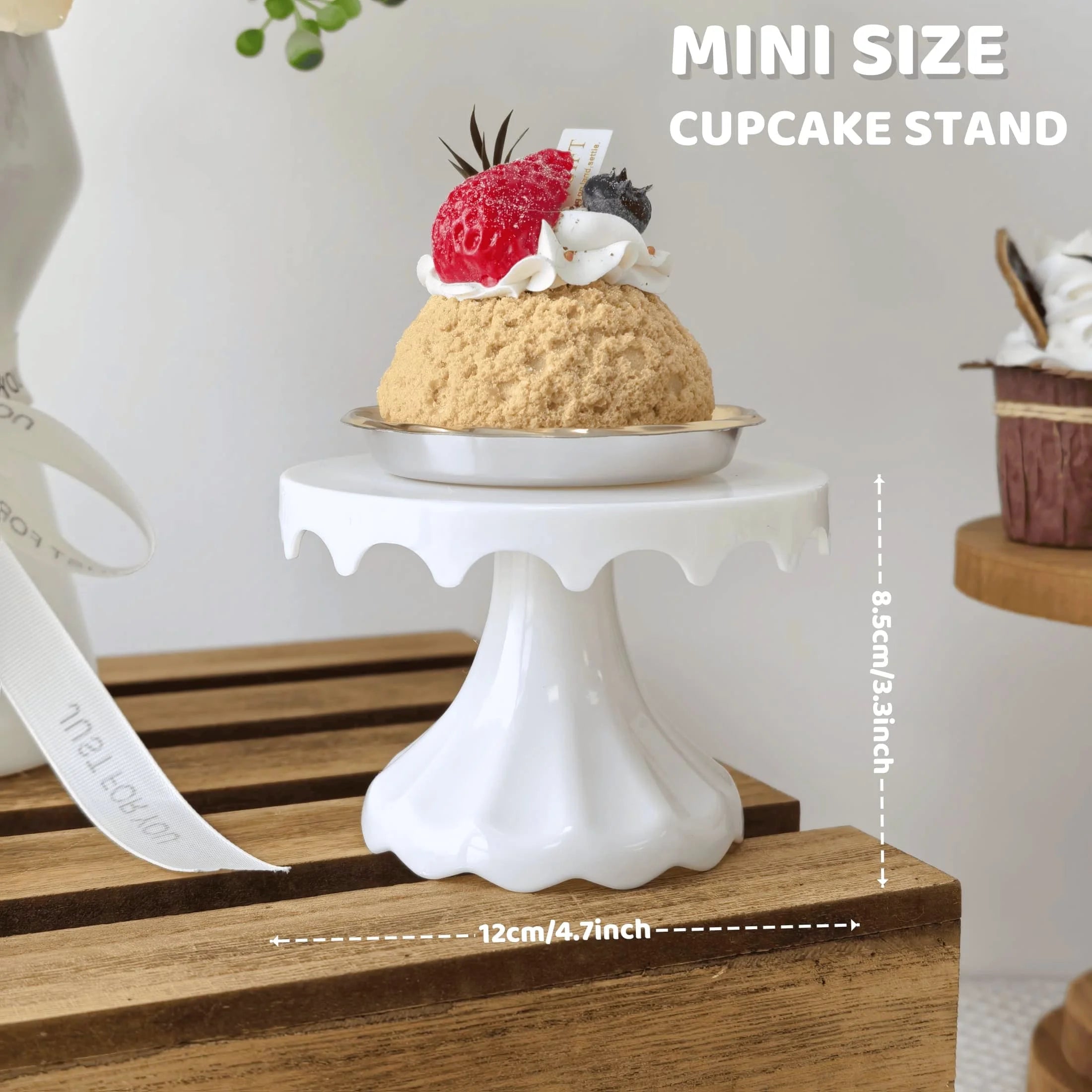 1Pc 4.7Inch Plastic Dessert Table Display Set, Cake Stands, Cupcake Holder, Serving Trays, Versatile Design for Birthday Parties