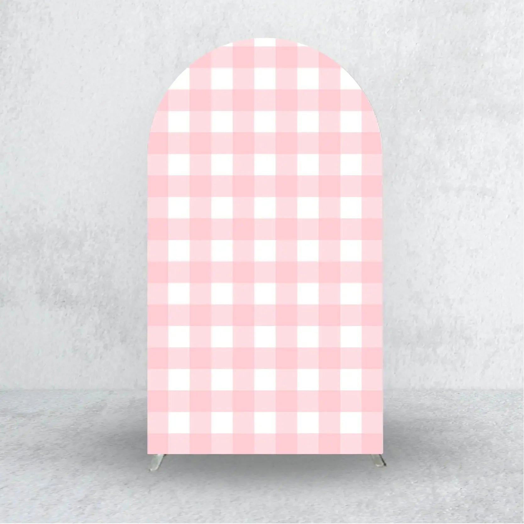 Painel Lateral Veste-Fácil Xadrez Rosa e Branco
