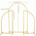 Wedding Arch Backdrop Stand Set of 3 Gold Metal Arch Backdrop Stand for Wedding Ceremony Baby Shower Birthday