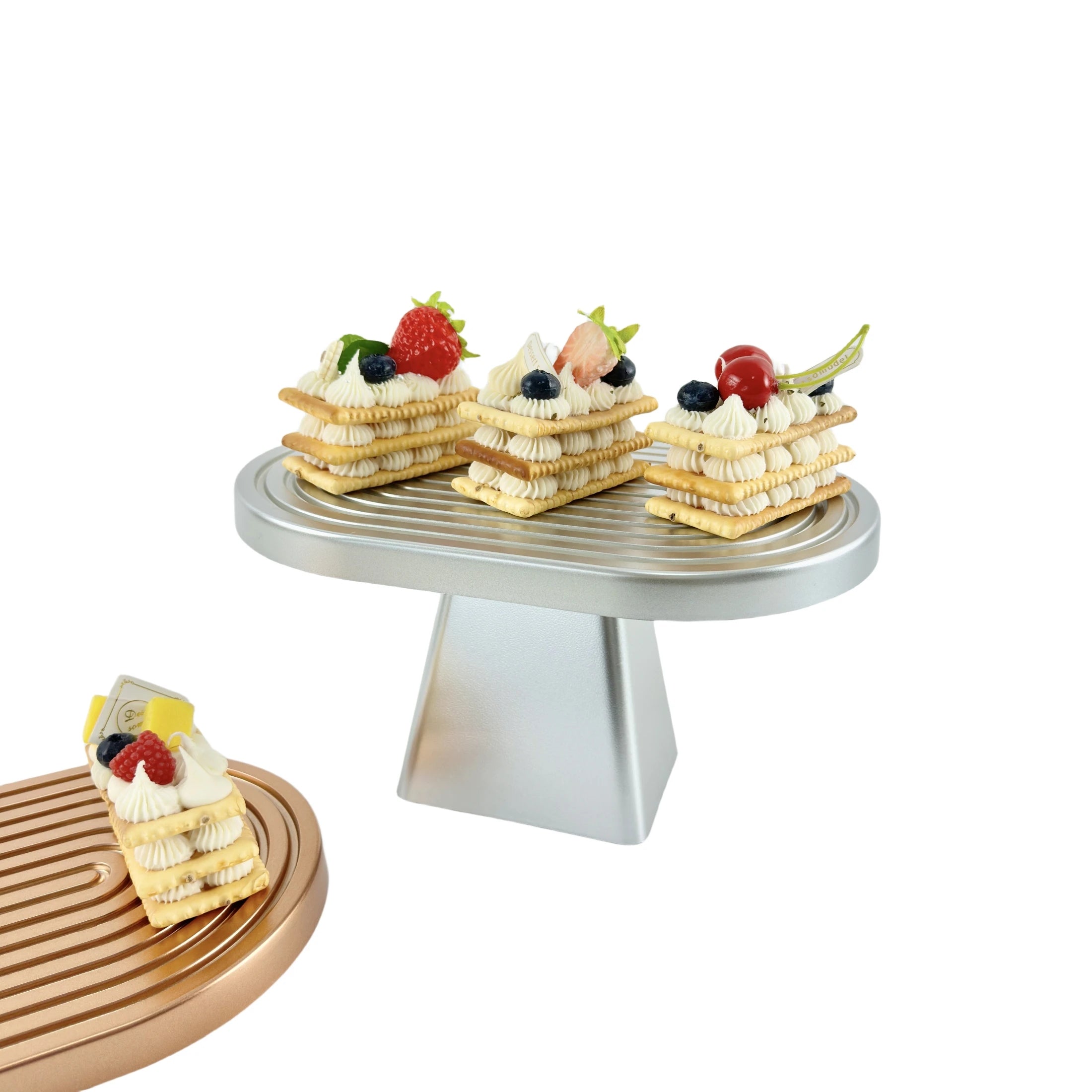 one piece Cake pedestal Stand and Cupcake Stands Holder Fruits Dessert Display Plate for Baby Shower Wedding Birthday Party Cele