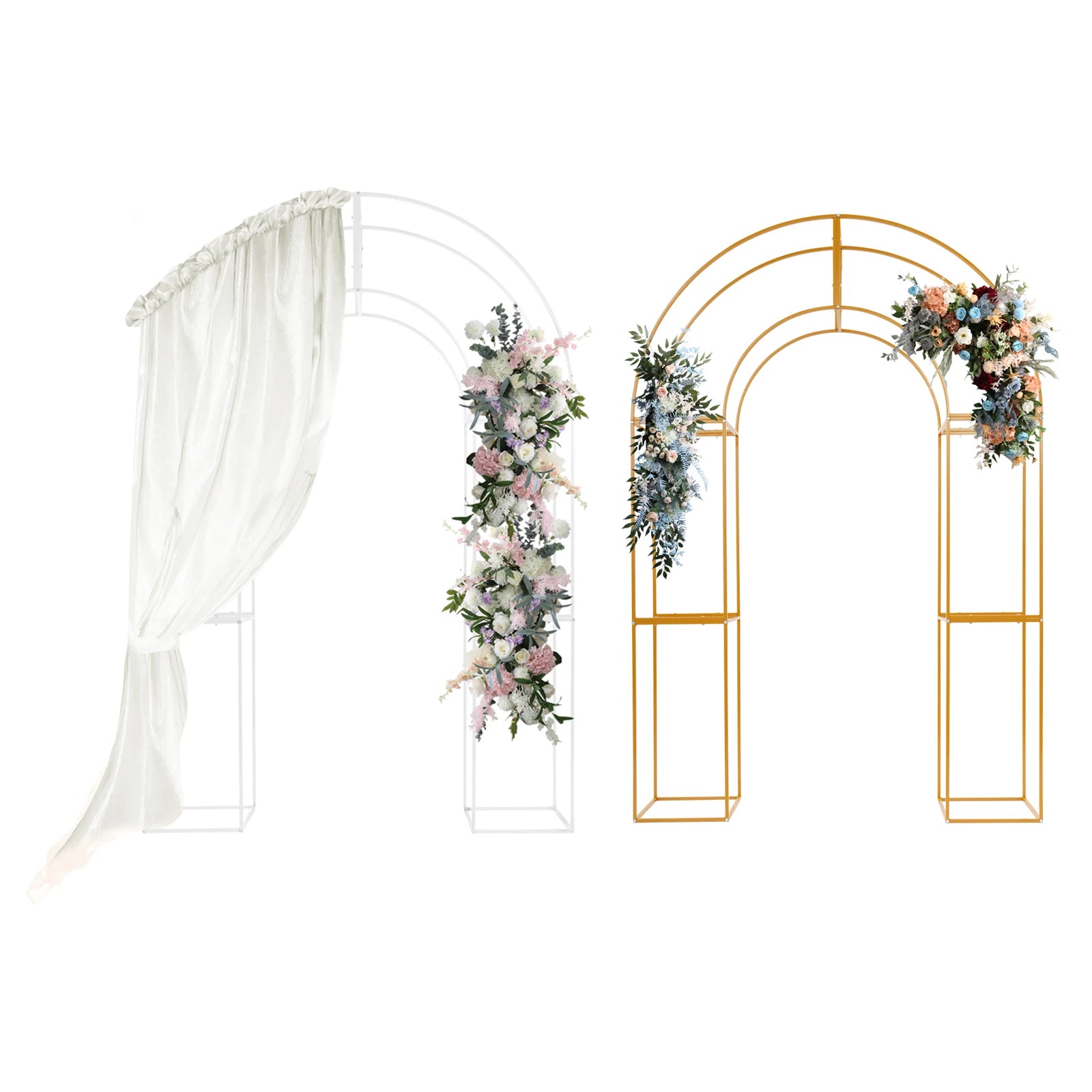 Three-dimensional Arch Wedding Stand, 1.5*2.3m Backdrop Flowers Frame, Free Standing Wedding Party Arch For Weddings, Parties