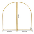 Set of 2 Wedding Arch Stand Backdrop,  Arched Frame for Wedding Ceremony Birthday Party Photo Booth Metal Arch Backdrop Stand,