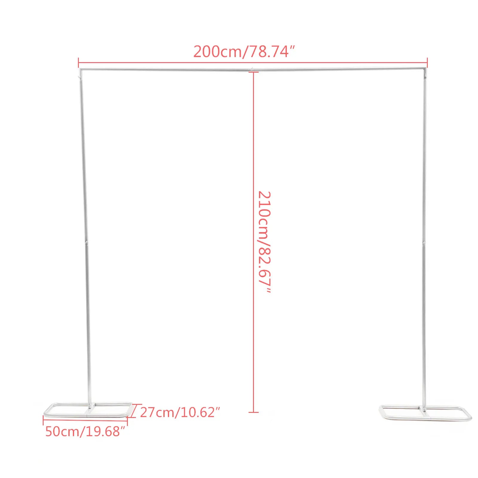 200*210cm Wedding Flower Stand, Metal Wedding Flower Stand, Backdrop Stand for Parties and Events