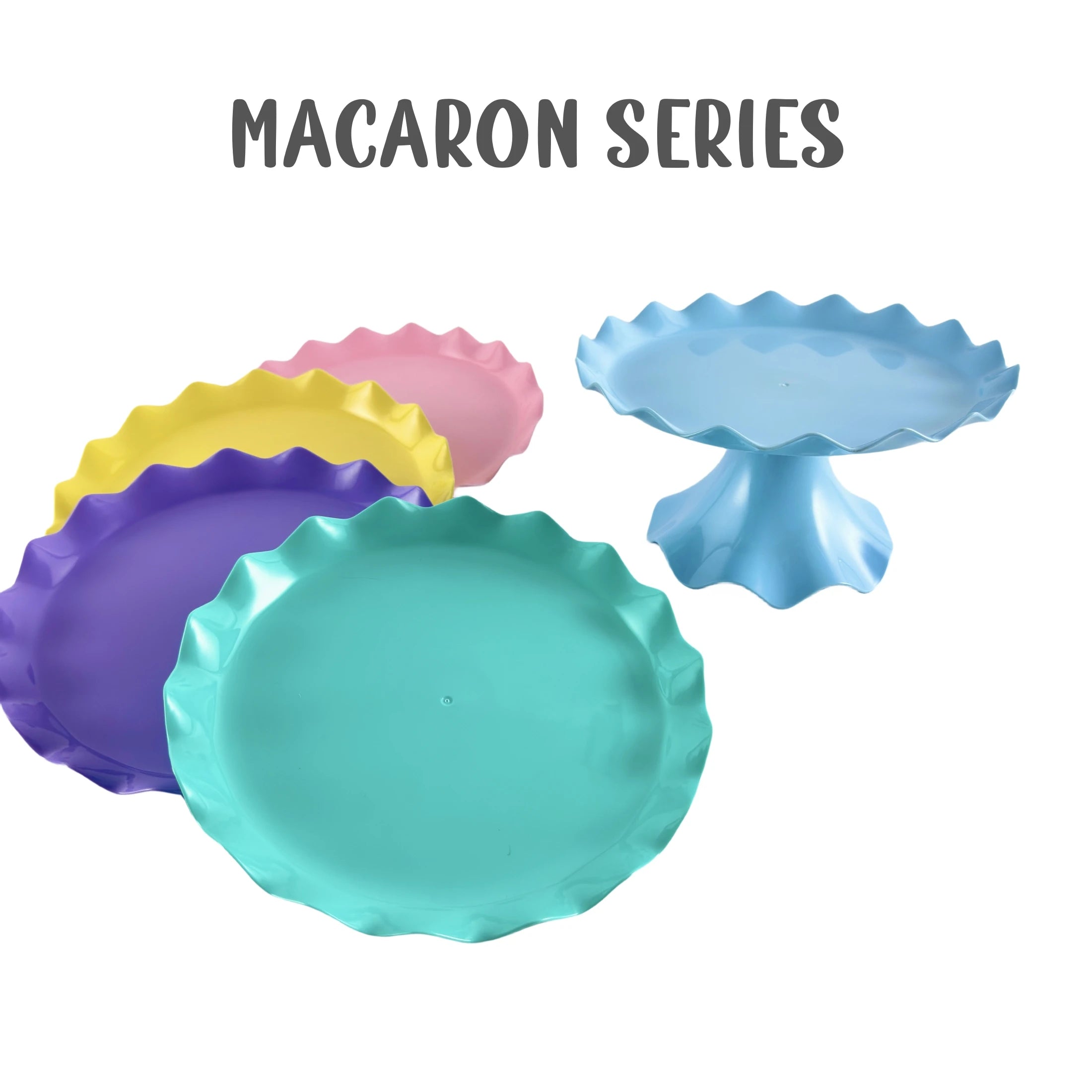 Colorful Round Cake Stand Cake Holder Dessert Stand plastic Plate For Wedding Birthday Party Decorations Cupcake Display