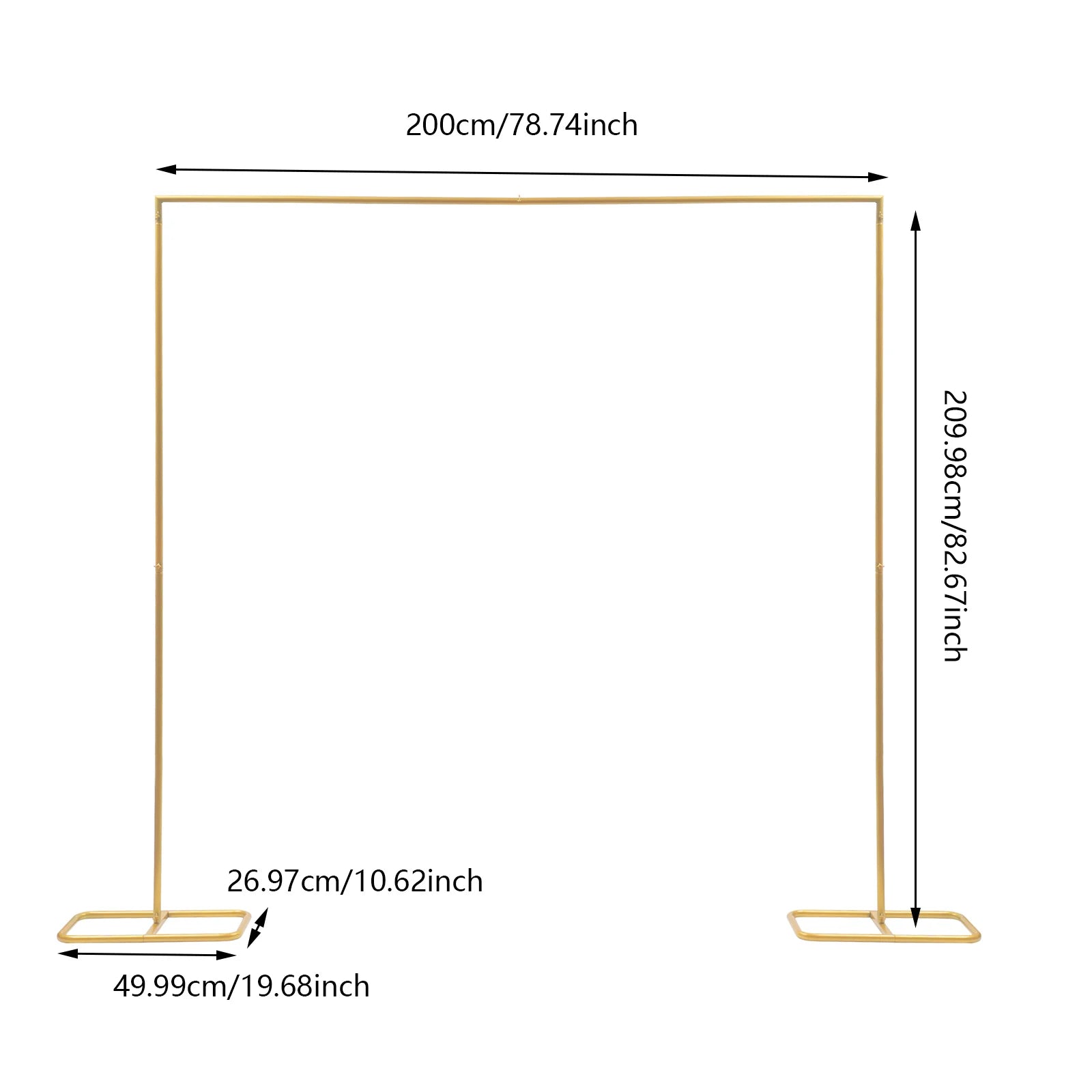 200*210cm Wedding Flower Stand, Metal Wedding Flower Stand, Backdrop Stand for Parties and Events