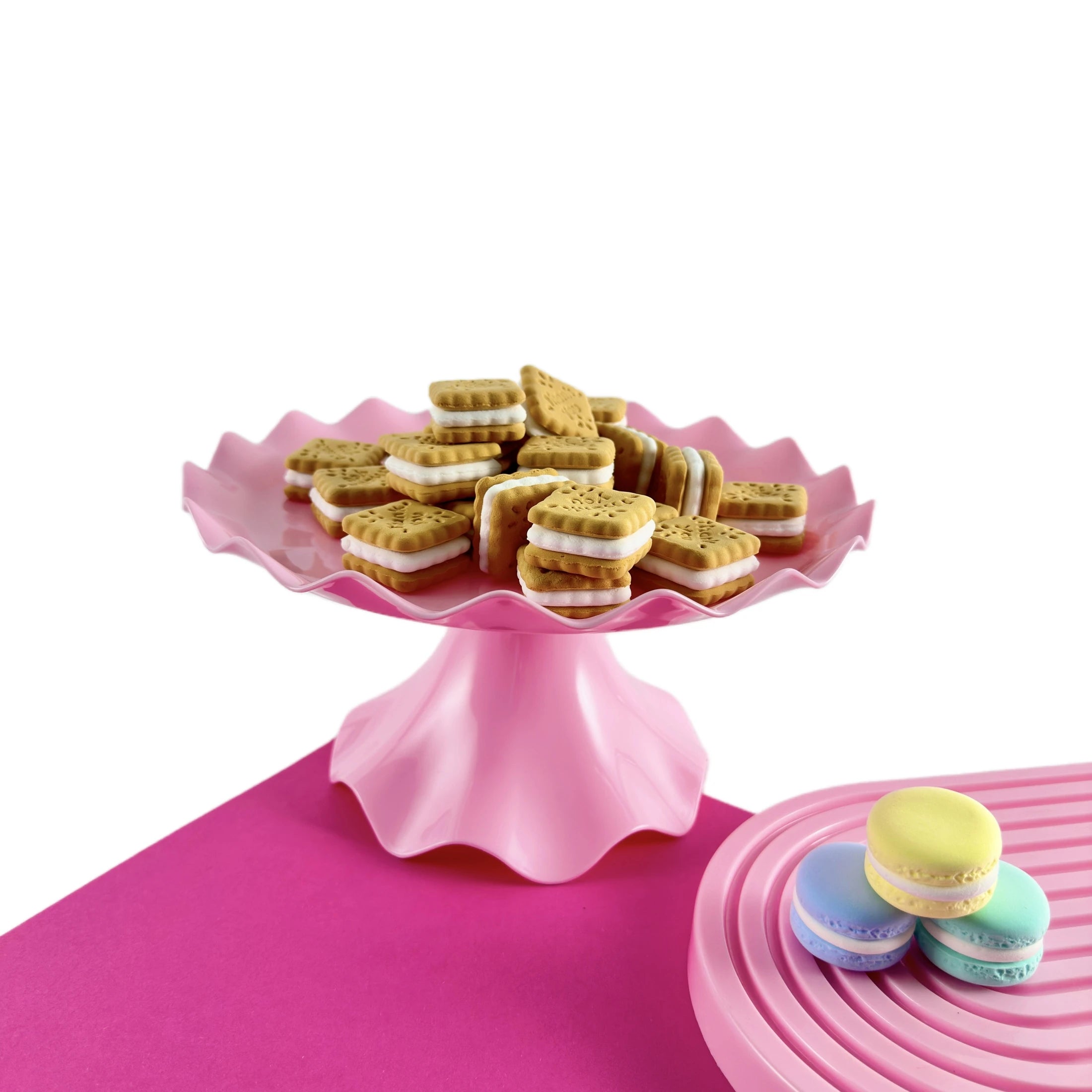 Colorful Round Cake Stand Cake Holder Dessert Stand plastic Plate For Wedding Birthday Party Decorations Cupcake Display